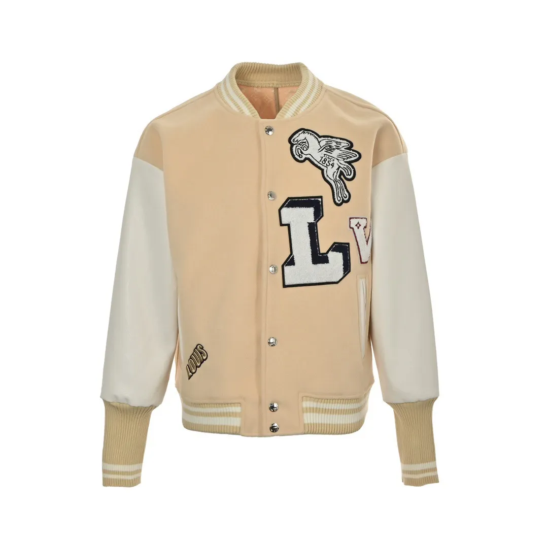 Louis Vuitton/Louis Vuitton 24Fw Pegasus towel embroidered baseball jacket
